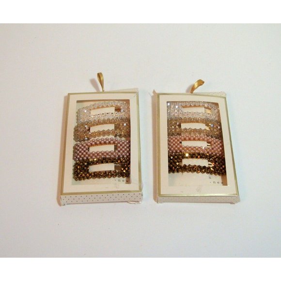 A New Day Beaded Hairclips Two Packs of Four Eight Pieces New - Picture 5 of 6